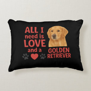 Almofada Decorativa Tudo que preciso é de amor e Ouro