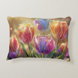 Almofada Decorativa Tulip Flowers Arte Digital