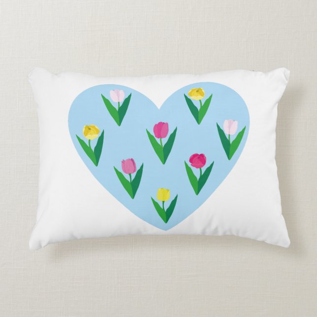 Almofada Decorativa Tulipas adoráveis. (Frente)