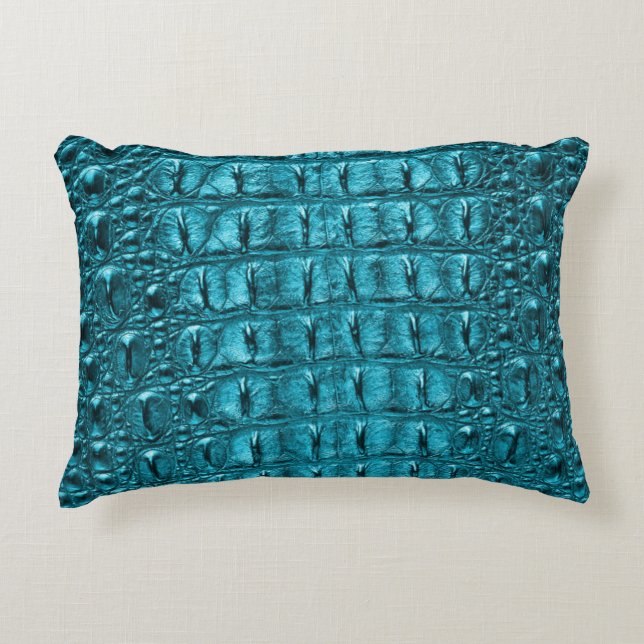 Almofada Decorativa turquesa córnea aqua impressão (Frente)