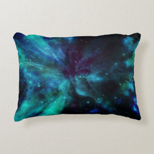 Almofada Decorativa Turquesa N Nebulosa Roxa