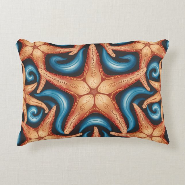 Almofada Decorativa Um belo peixe-estrela azul (Frente)