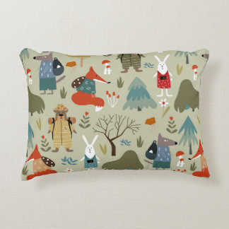 Almofada Decorativa Um bom padrão de colheita com animais taiga.