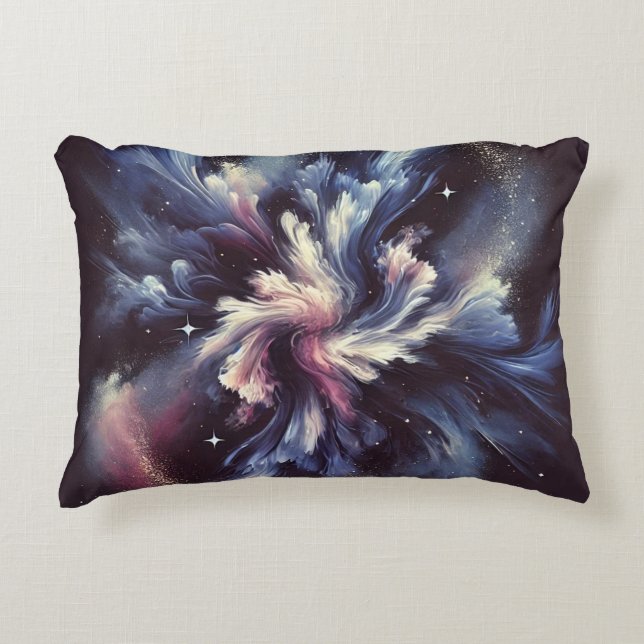 Almofada Decorativa Um design de abstrato-galáxia captando o mistério  (Frente)