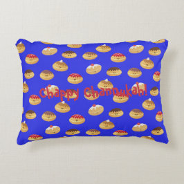 Almofada Decorativa Um donut de Hannukah fofo