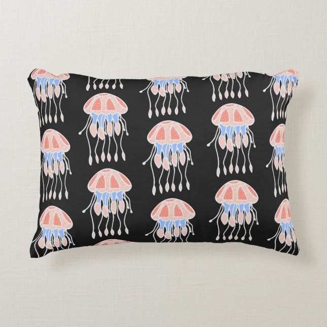 Almofada Decorativa Um maravilhoso padrão de águas-vivas. B (Frente)