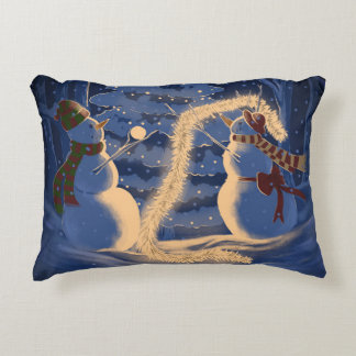 Almofada Decorativa Um Natal de Boneco de Neve
