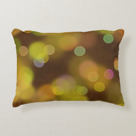 Almofada Decorativa Um padrão de Natal Dourado em Marrom Claro