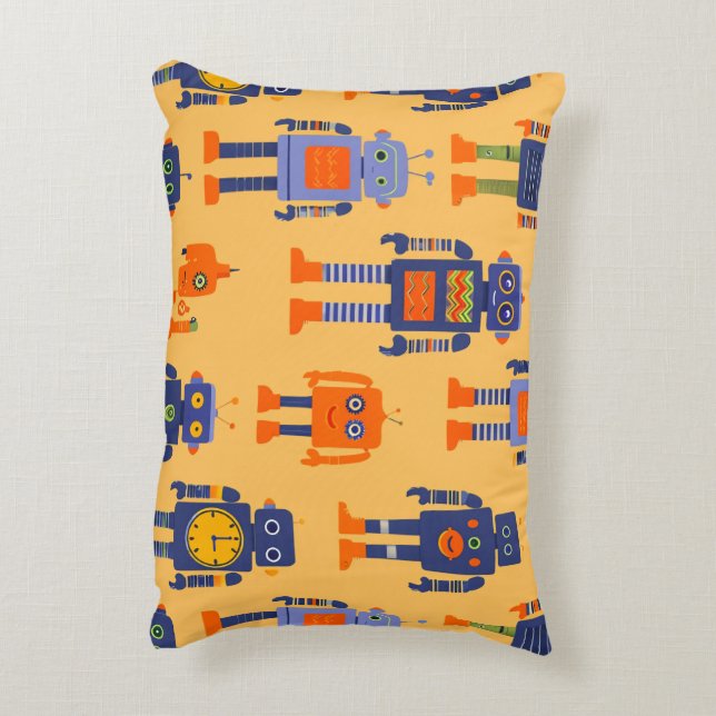 Almofada Decorativa um robô único e divertido (Verso(Vertical))