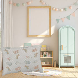 Almofada Decorativa uma família fofa de coelhos com um bebê cobertor d