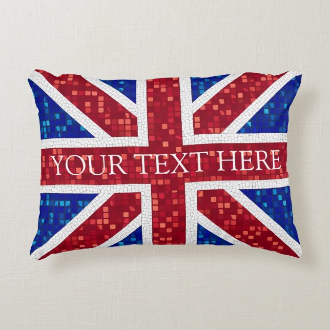 Almofada Decorativa Union Jack Flag Excelente Grã-Bretanha (Frente)