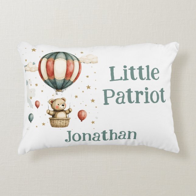 Almofada Decorativa Urso Caprichoso em Aquarela (Frente)