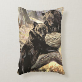 Almofada Decorativa Ursos Cinzentos por CE Swan, Animais da Floresta V