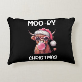 Almofada Decorativa Vaca de Higland Escocesa de Natal Moo-ry
