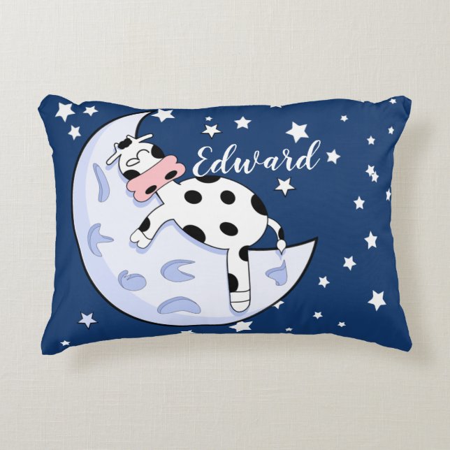 Almofada Decorativa Vaca sobre a Lua (Frente)