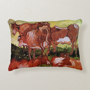 Almofada Decorativa Vacas (após Jordaens) por Vincent van Gogh
