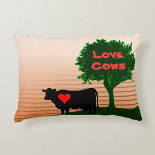 Almofada Decorativa Vacas de Amor - Vaca Silhoule com Árvore Solitária