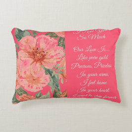 Almofada Decorativa Valentines Day, I Love You So Much, Love Poem