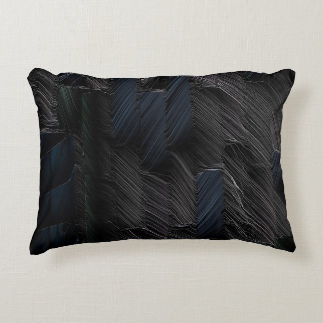 Almofada Decorativa Varetas azuis e verdes em recipientes de plástico  (Frente)