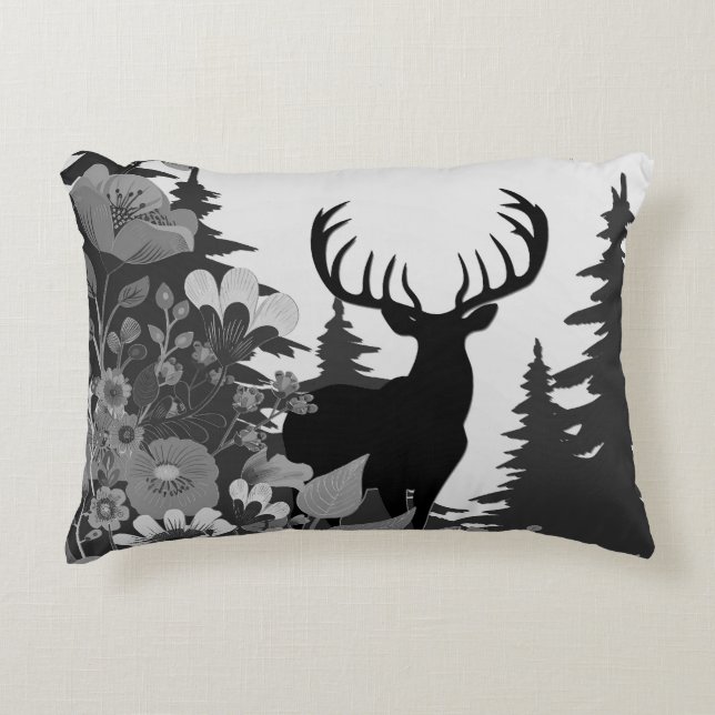 Almofada Decorativa Veado com Galhada Grande Sai da Floresta  (Frente)
