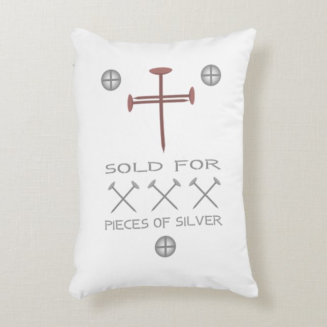 Almofada Decorativa Vendido para 30 peças de prata (Frente(Vertical))