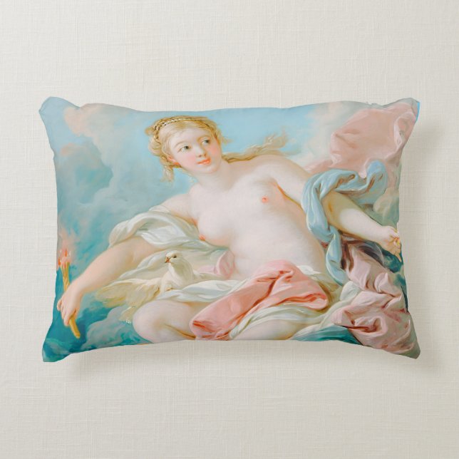 Almofada Decorativa Vênus nas ondas de François Boucher (Frente)