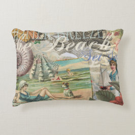 Almofada Decorativa verão praia vintage polvo antiguidades navegação