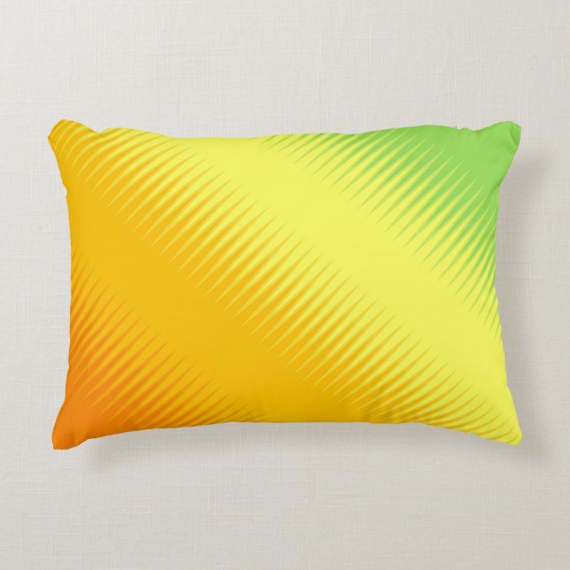 Almofada Decorativa Verde Amarelo Laranja (Frente)
