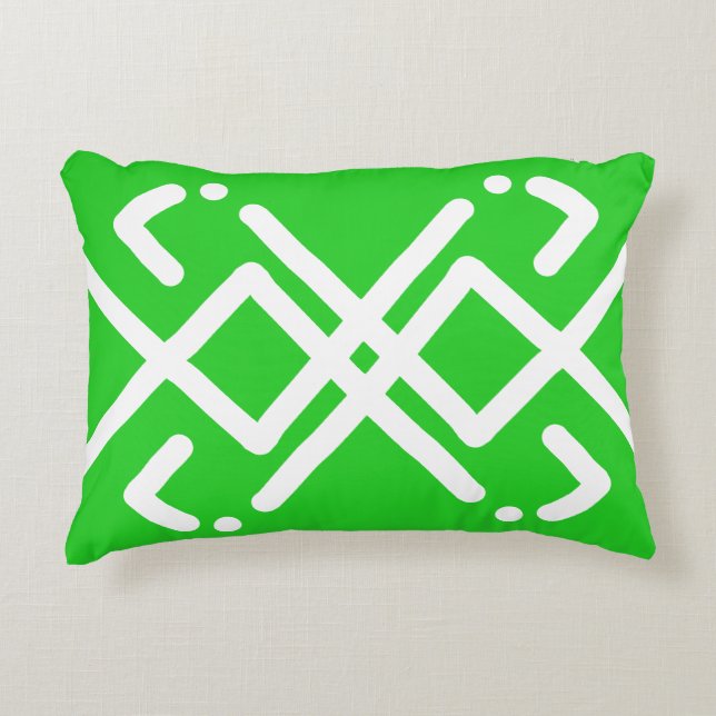 Almofada Decorativa Verde e branco Sha 1 (Frente)