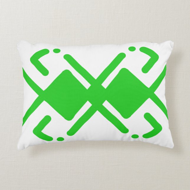Almofada Decorativa Verde e branco Sha 1 (Frente)