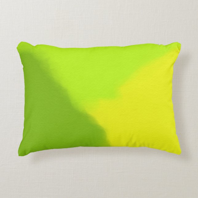 Almofada Decorativa Verde limão e amarelo (Frente)