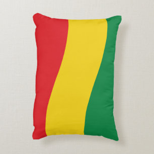 Almofada Decorativa Verde, ouro (amarelo) e bandeira das cores