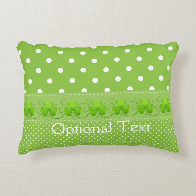 Almofada Decorativa Verde, Pontos e Camarões (Frente)