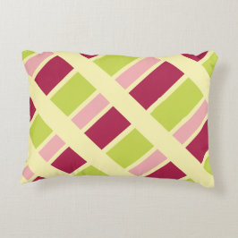 Almofada Decorativa Verde rosa e Borgonha