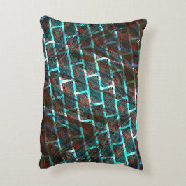 Almofada Decorativa Vermelho azul manchado, arranhões, rede ou efeito 