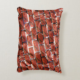 Almofada Decorativa Vermelho, bolhas na grelha ou efeito de tijolo? Me