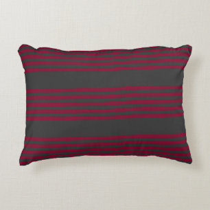 Almofada Decorativa Vermelho borgonha e carvão cinco estilos