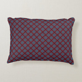 Almofada Decorativa Vermelho Com Estrelas Azuis