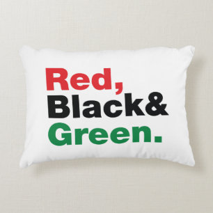 Almofada Decorativa Vermelho, preto & verde