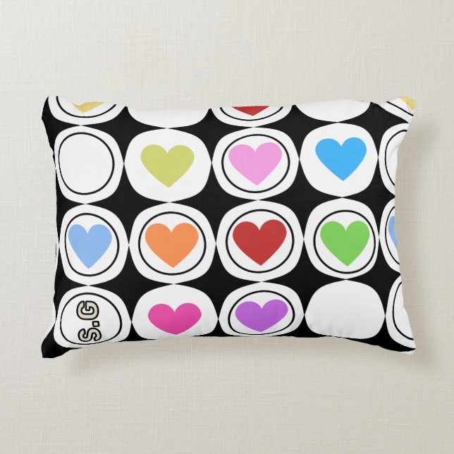 Almofada Decorativa Verso 80s ousado geometricheratas brilhantes (Frente)