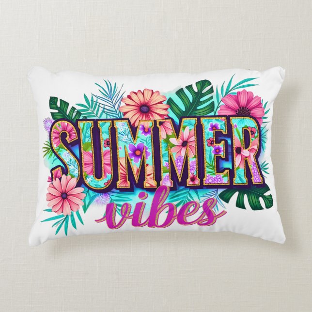 Almofada Decorativa Vibrações de Verão (Frente)