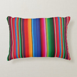 Almofada Decorativa Vibrante Design Ocidental Striped Mexicana