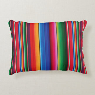 Almofada Decorativa Vibrante Design Ocidental Striped Mexicana