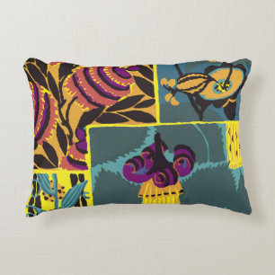 Almofada Decorativa Vibrante Estilo Maximalista em Estampa Floral Roxo