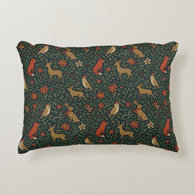 Almofada Decorativa Victorian Christmas Animal & Botanical  (Frente)