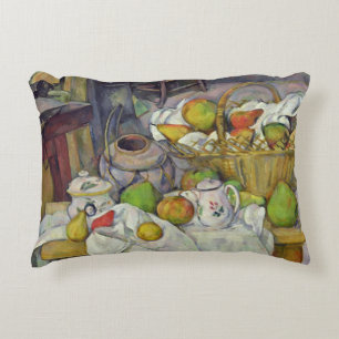 Almofada Decorativa Vida de Paul Cezanne ainda com cesta, 1888-90