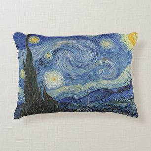Almofada Decorativa Vincent van Gogh   a noite estrelado, em junho de