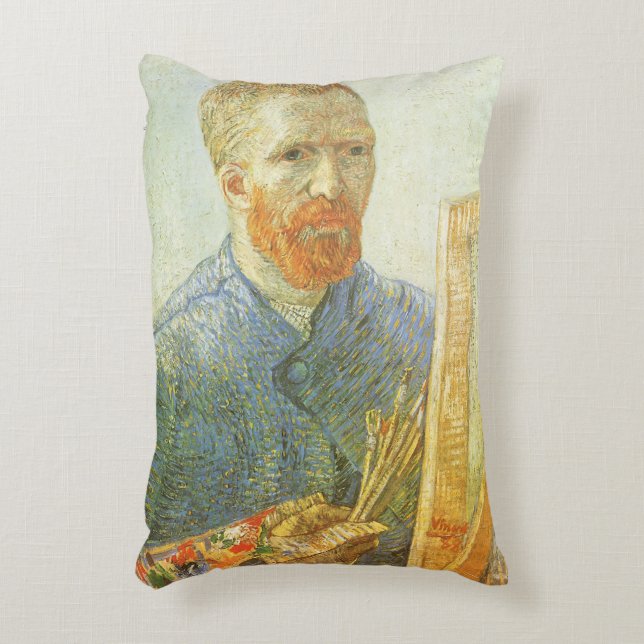 Almofada Decorativa Vincent van Gogh - Autorretrato na frente de Easel (Frente(Vertical))