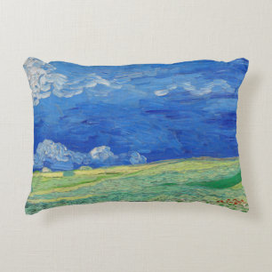 Almofada Decorativa Vincent van Gogh - Campos de rodas sob as nuvens d