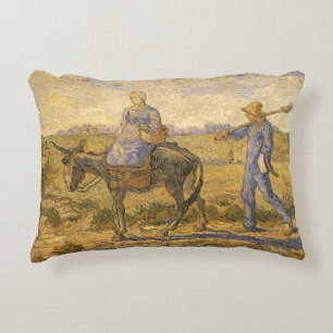 Almofada Decorativa Vincent van Gogh - Casal de Camponeses Indo para o